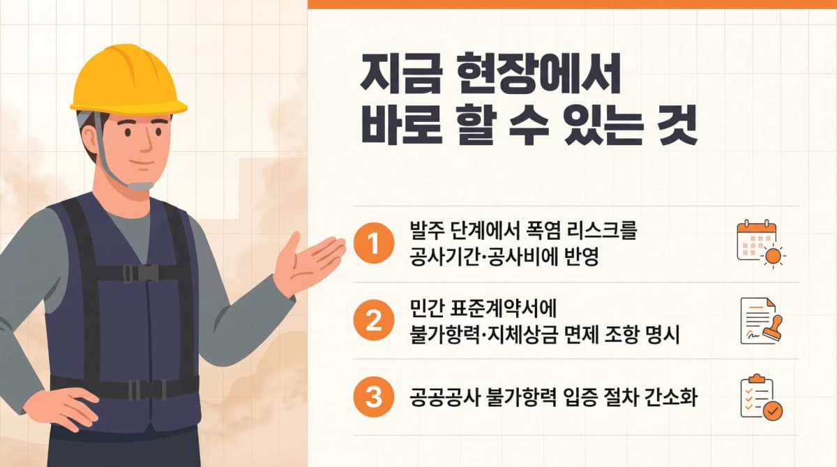폭염 리스크 현장에서 할 수 있는것